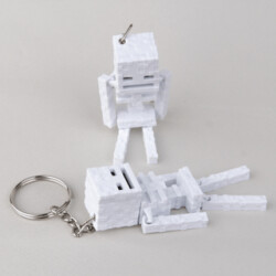 Anahtarlık Charm Çanta Süsü-İskelet Beyaz - Bcoverart