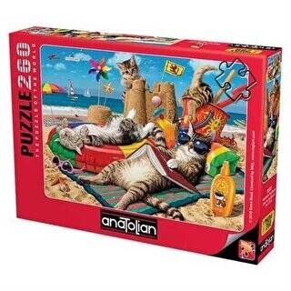 Anatolian Puzzle 260 Parça Kedilerin Plaj Keyfi - 1