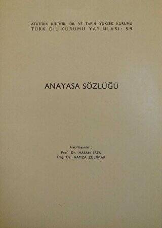 Anayasa Sözlüğü - 1