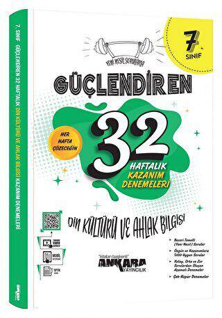 7. Sınıf Güçlendiren 32 Haftalık Din Kültürü ve Ahlak Bilgisi Kazanım Denemeleri - 1