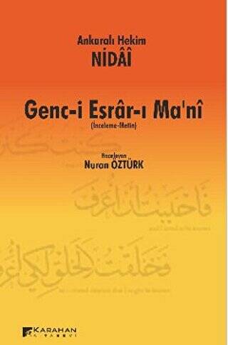 Ankaralı Hekim Nidai Genc-i Esrar-ı Ma`ni - 1