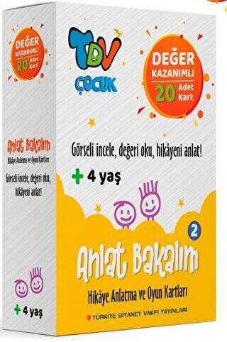 Anlat Bakalım 2 Hikaye Anlatma ve Oyun Kartları Değer Kazanımlı 20 Kart - 1