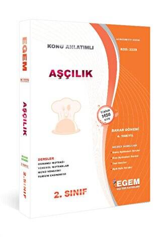 AÖF 2. Sınıf 4. Yarıyıl Aşçılık Konu Anlatımlı Soru Bakası Kod 2229 - 1