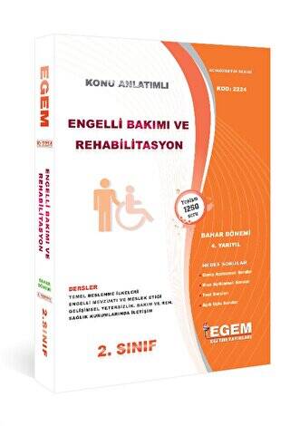 AÖF 2. Sınıf 4. Yarıyıl Engelli Bakım ve Rehabilitasyon Kod 2224 - 1