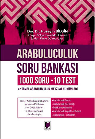 Arabuluculuk Soru Bankası 1000 Soru - 10 Test ve Arabuluculuk Mevzuat Hükümleri - 1