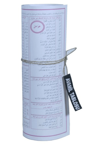 Arapça Avamil Şeması poster tablo - 1