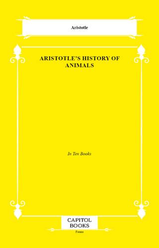 Aristotle`s History of Animals - 1