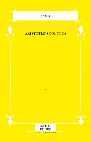 Aristotle`s Politics - 1