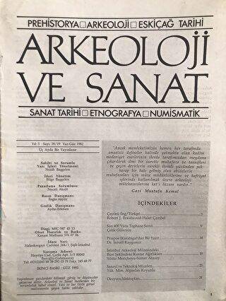 Arkeoloji ve Sanat Dergisi Sayı 18 - 19 - 1