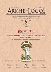 Arkhe - Logos Felsefe Dergisi Sayı: 9 Güz 2020 - 1