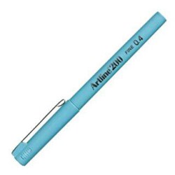Artline 200N Fine Keçe Uçlu Yazı Kalemi Uç 0.4 Mm Açık Mavi - Artline