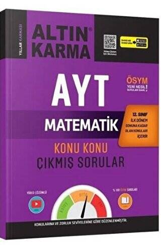 AYT 12. Sınıf 1. Dönem Matematik Konu Konu Çıkmış Sorular - 1