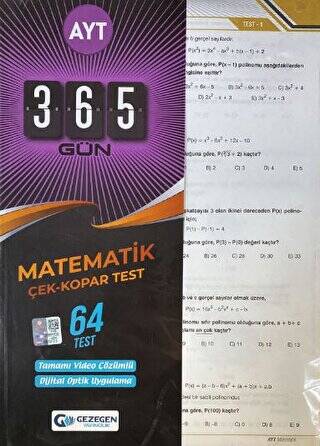 AYT 365 Gün Matematik 64 Yaprak Test - 1