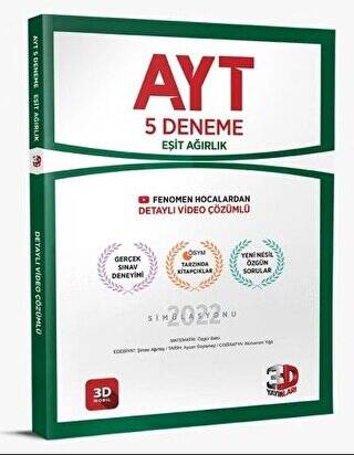 AYT 5`li Eşit Ağırlık Deneme - 1