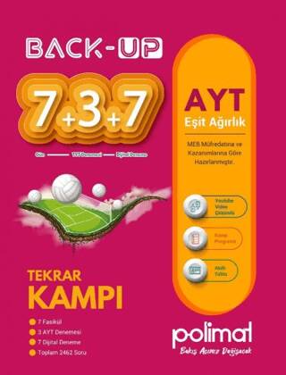 AYT Back-Up 7+3+7 Kamp Kitabı – Eşit Ağırlık - 1