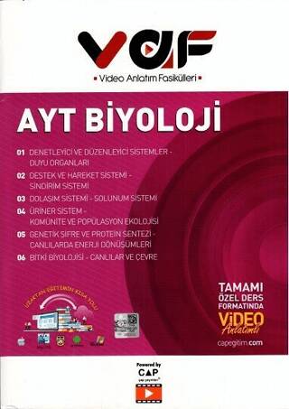 AYT Biyoloji Video Anlatım Fasikülleri - 1