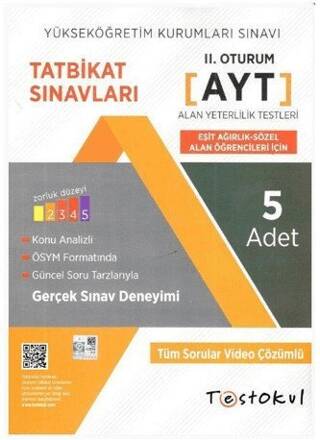 AYT Eşit Ağırlık - Sözel Alan Öğrencileri İçin 5`li Tatbikat Sınavları - 1