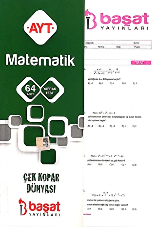 AYT Matematik Yaprak Test - 1