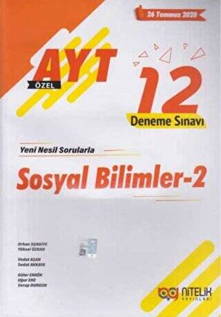 AYT Sosyal Bilimler 2 Özel 12 Deneme Sınavı - 1