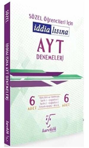 AYT Sözel Öğrencileri İçin İddialısına 6 lı Denemeleri - 1