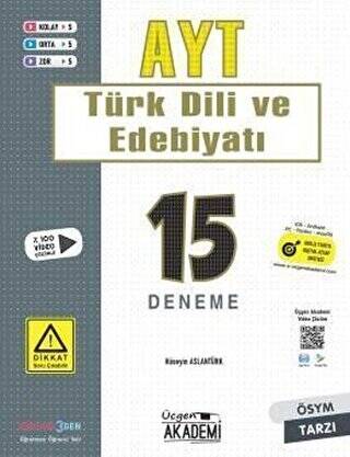AYT Türk Dili ve Edebiyatı 15 Deneme - 1