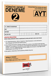 AYT Türkiye Geneli Deneme 2 - Yargı Yayınevi