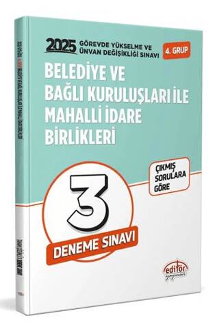 Belediye ve Bağlı Kuruluşları İle Mahalli İdare Birlikleri 4. Grup GYS - ÜDS Tamamı Çözümlü Deneme Sınavı - 1