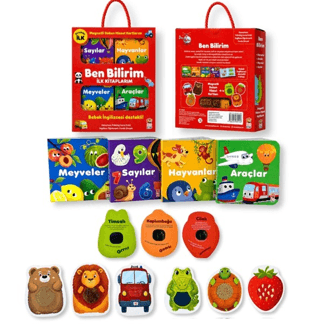 Ben Bilirim İngilizce Destekli İlk Kitaplarım 4 kitap + 6 Magnetli Dokun Hisset Kart - 1