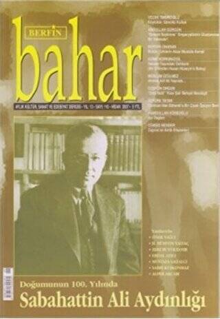 Berfin Bahar Aylık Kültür, Sanat ve Edebiyat Dergisi Sayı: 110 - 1