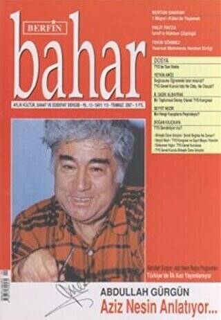 Berfin Bahar Aylık Kültür, Sanat ve Edebiyat Dergisi Sayı: 113 - 1