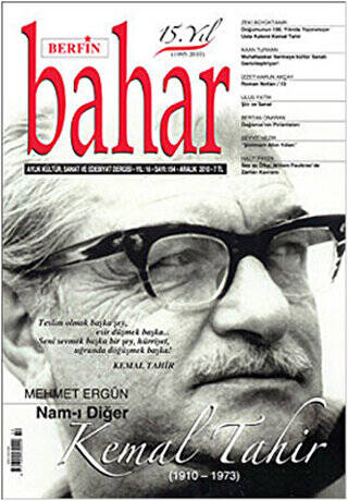 Berfin Bahar Aylık Kültür, Sanat ve Edebiyat Dergisi Sayı: 154 - 1