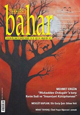 Berfin Bahar Aylık Kültür Sanat ve Edebiyat Dergisi Sayı: 214 Aralık 2015 - 1