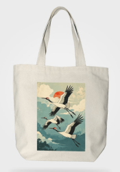 Bez Çanta Gabardin Kumaş %100 Pamuk - Balıkçıl - Bcoverart