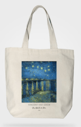 Bez Çanta Gabardin Kumaş %100 Pamuk Van Gogh Tablosu - Rhone - Bcoverart