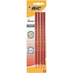Bic Evolution Kırmızı Kopya Kalemi 4`lü Blister - Bic