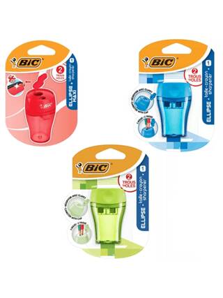 Bic Maxi Ellipse Kapaklı İkili Kalemtıraş Blister - 1