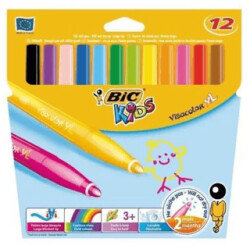 Bic Visa Yikanabilir Jumbo Keçeli Boya Kalemi 12Li Kutu - Bic