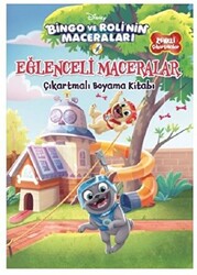 Bingo ve Roli`nin Maceraları - Eğlenceli Maceralar Çıkartmalı Boyama Kitabı - 1