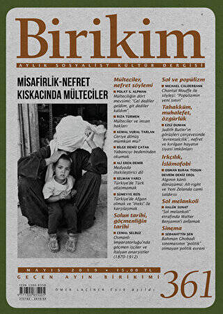 Birikim Aylık Sosyalist Kültür Dergisi Sayı: 361 Mayıs 2019 - 1