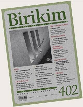 Birikim Aylık Sosyalist Kültür Dergisi Sayı: 402 - Ekim 2022 - 1
