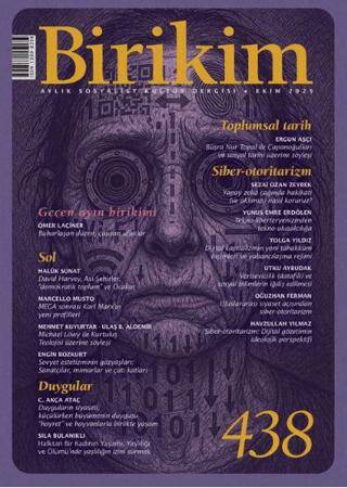 Birikim Aylık Sosyalist Kültür Dergisi Sayı: 438 Ekim 2025 - 1
