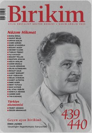 Birikim Aylık Sosyalist Kültür Dergisi Sayı: 439-440 Kasım- Aralık 2025 - 1