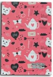 Black and Pink Love Patterns Not Defteri - Note The Time