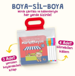 Boya Sil Boya - 2 Marketteyim - Evdeyim - Parktayım - 2-5 Yaş - Uçan Kitap