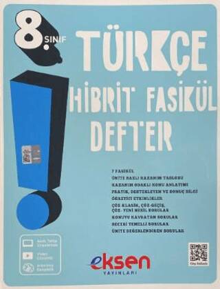 8. Sınıf Hibrit Türkçe Fasikül Defter - 1