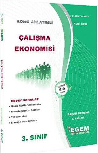 Çalışma Ekonomisi Konu Anlatımlı Soru Bankası - 1