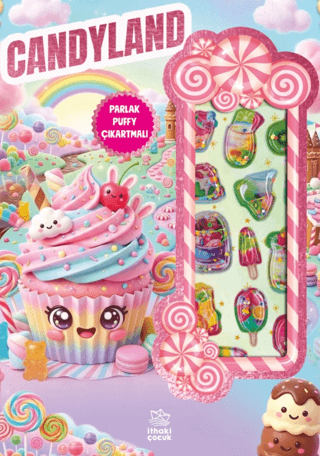 Candyland - Puffy Parlak Çıkartmalı Boyama Kitabı - 1