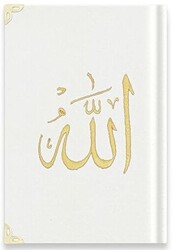 Çanta Boy Kadife Kur`an-ı Kerim Beyaz, Nakışlı, Yaldızlı, Mühürlü - A3 Beyaz - Hayrat Neşriyat