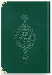 Çanta Boy Kadife Kur`an-ı Kerim Zümrüt Yeşil, Yaldızlı, Mühürlü - 1034 Zümrüt Yeşil - Hayrat Neşriyat