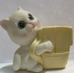 Çantalı Kedi Kalemlik - Sarı - Halk Kitabevi